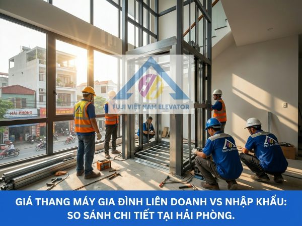 Giá thang máy gia đình liên doanh vs nhập khẩu: So sánh chi tiết tại Hải Phòng.
