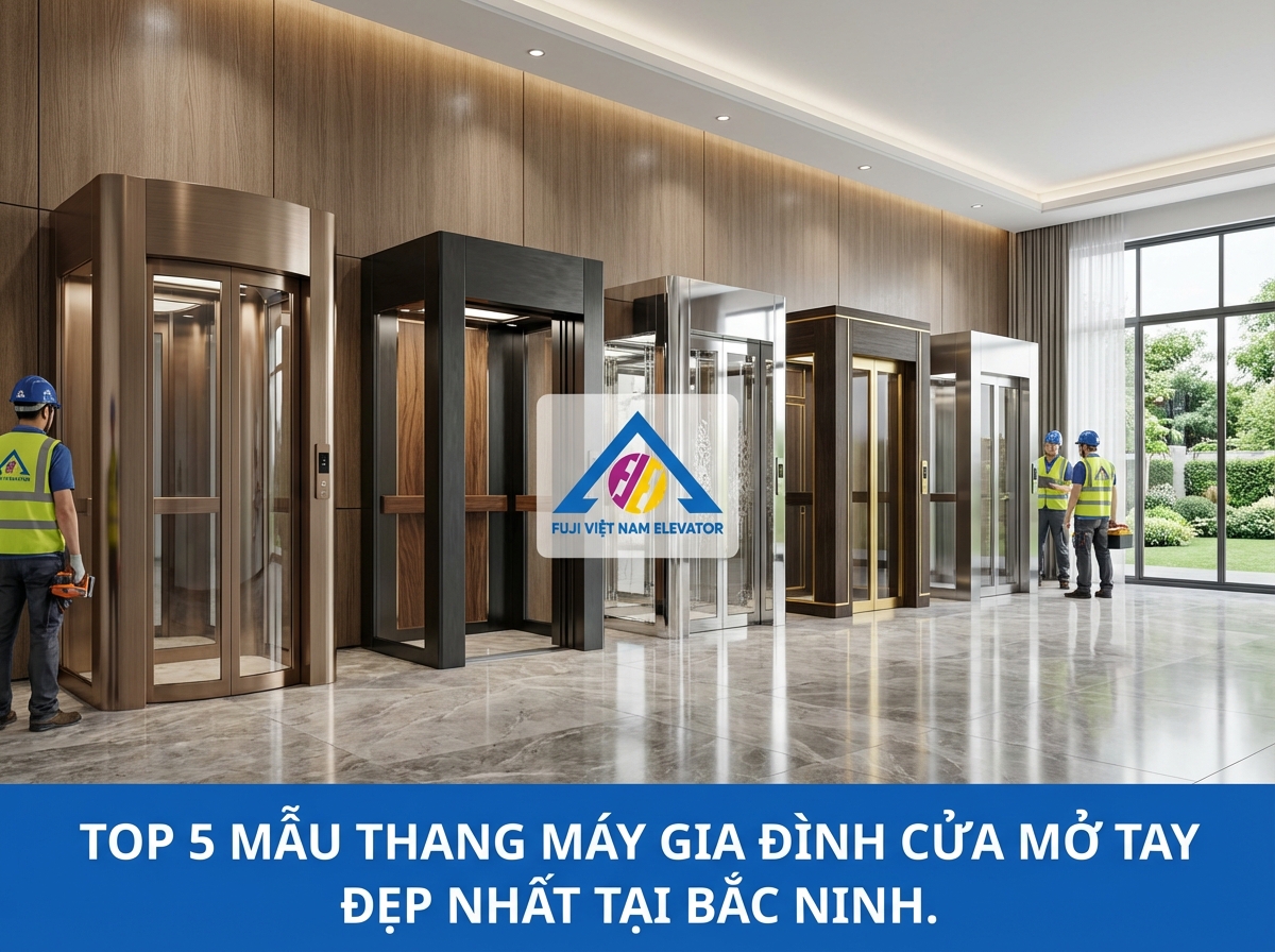 Top 5 mẫu thang máy gia đình cửa mở tay đẹp nhất tại Bắc Ninh.
